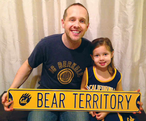Greg and his five-year-old daughter Elizabeth at home in Bear Territory.