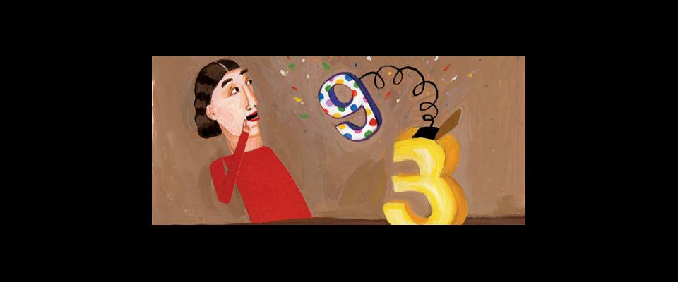 an artist's illustration of someone being surprised by numbers