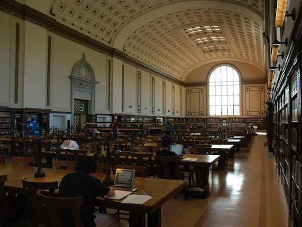 Inside Doe Library's Reading Room