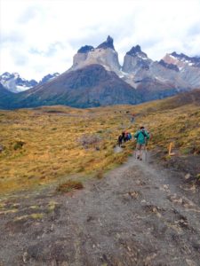 Two people hiking in Patagonia 