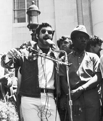 Dan Siegel at a rally in 1969