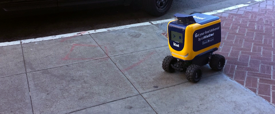Kiwi robot aptly named the Kiwibot