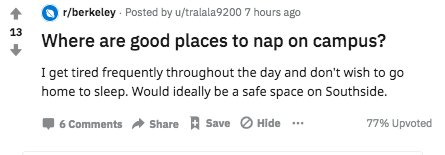 Napping reddit question