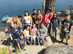 Alumni Scholars at Pinecrest Lake during their 2018 Welcome Retreat.