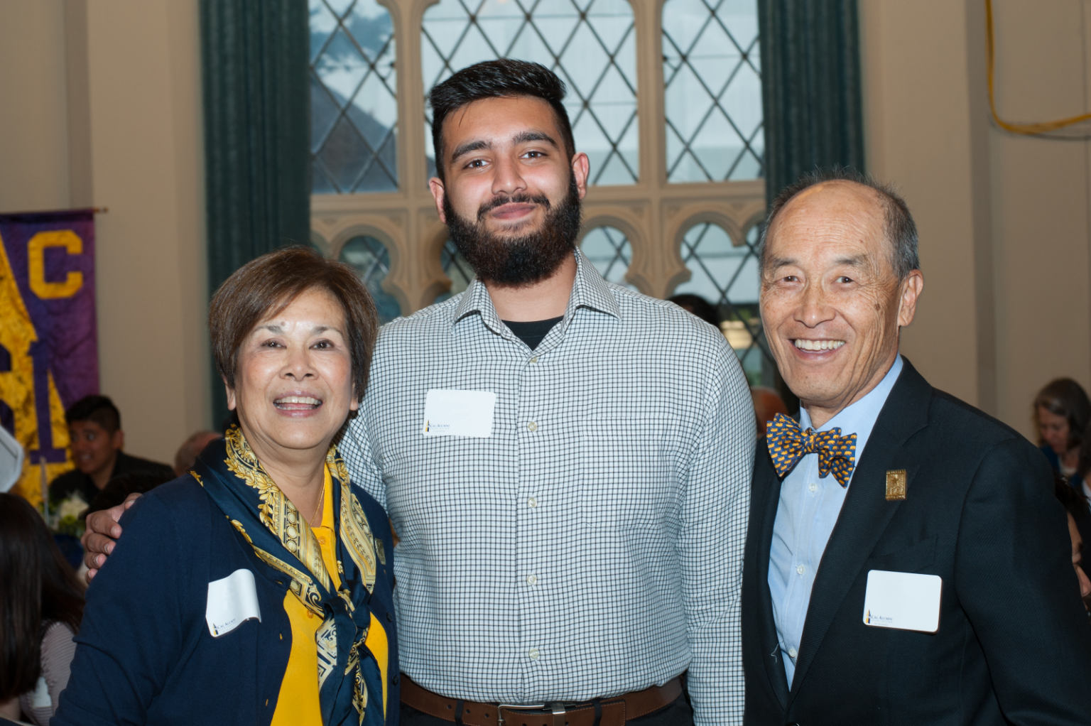 Bob and Sheryl Wong with one of their Alumni Scholars.