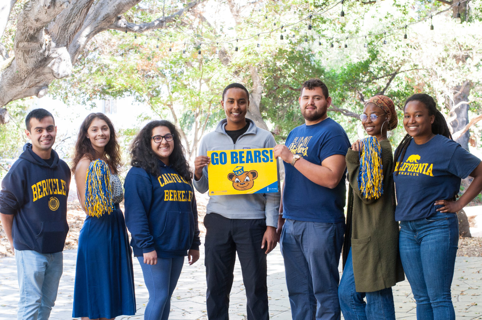 Cal students pose with 