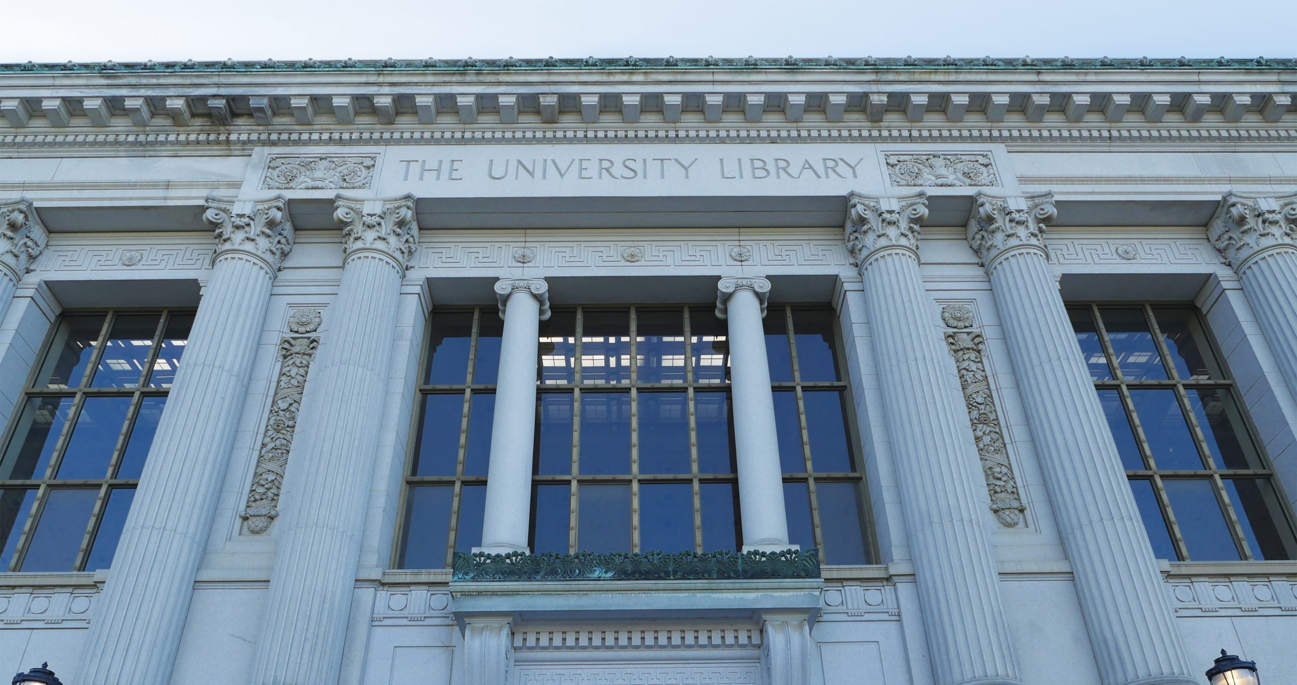 The University Library front facade.