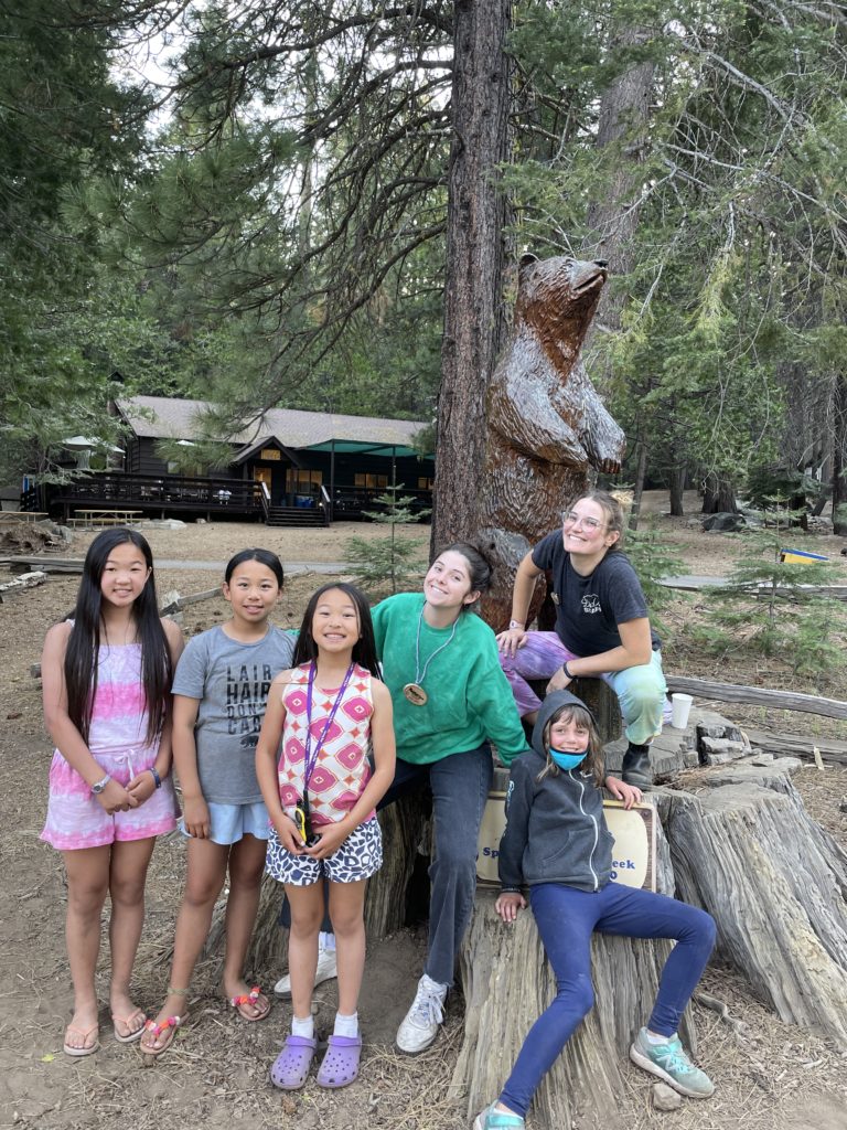 staffers and campers at bear