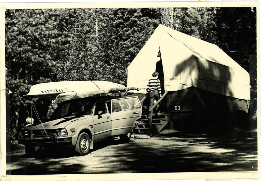 old lair car and tent