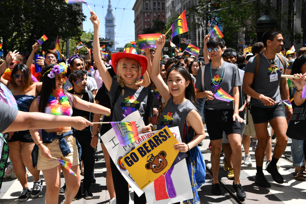 Cal pride at the 2018 pride parade