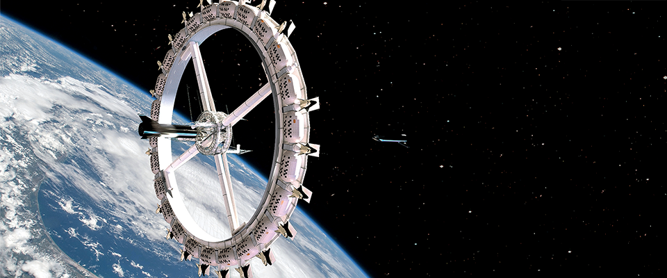An image of the proposed space hotel