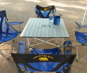 Lair-branded camping table and chairs