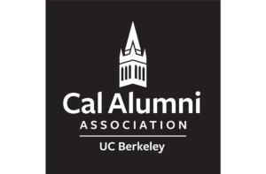 Cal Alumni Association logo one color white on black