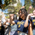 UC Berkeley students dancing on campus