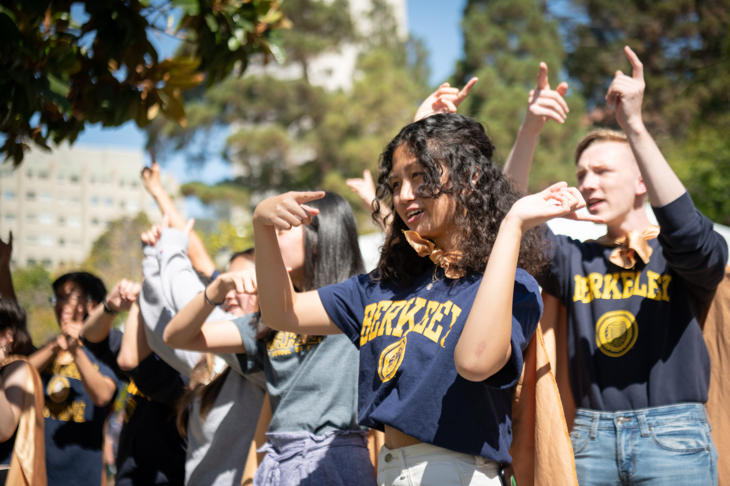 UC Berkeley students dancing on campus