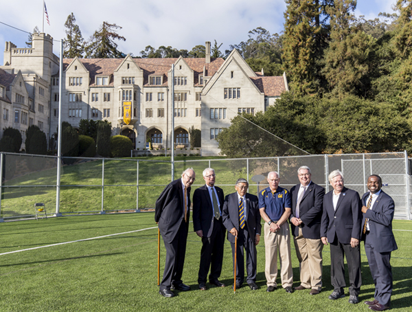 Bowles Hall Foundation board members: President Bob Sayles (far left), Vice President John Baker, Hon. Norm Minetta, Rick Snow, Scott Wilson, and Isaac Jackson