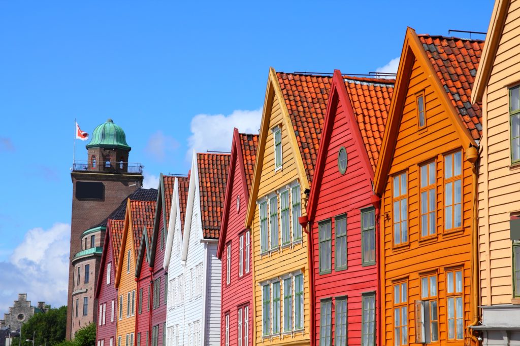 Bergen, Norway - famous Bryggen street