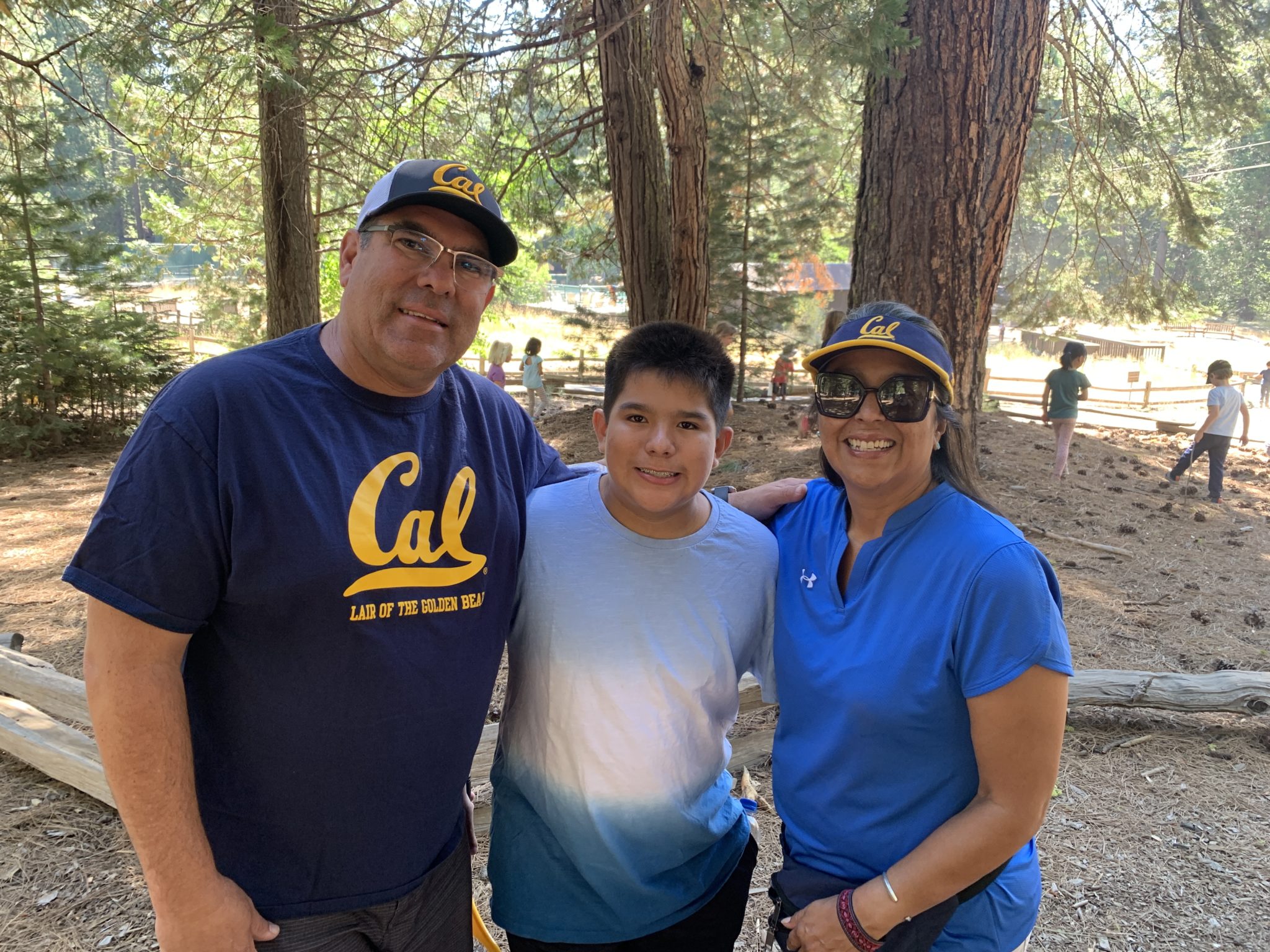 Alfonso Salazar ’90 with wife and son at the Lair
