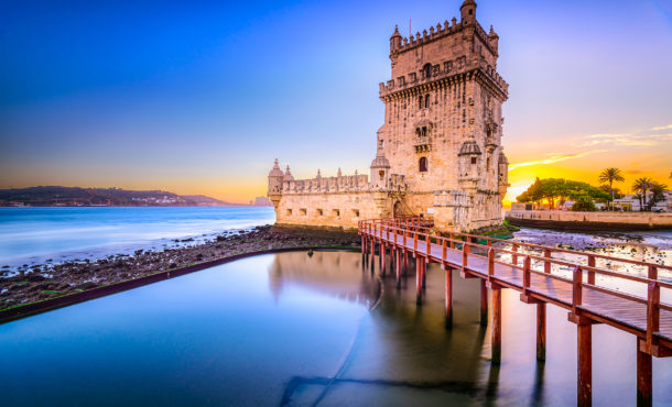 Belem Tower fortification in Lisbon, Portugal