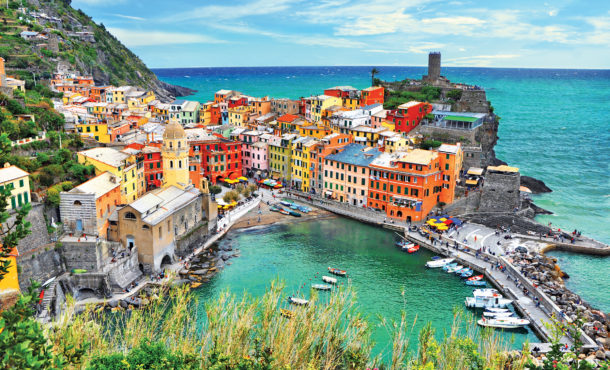 A city and harbor in Cinque Terre