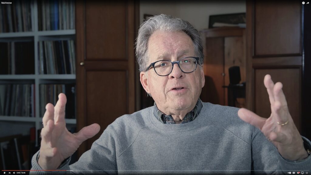 Timothy Ferris gesturing in a YouTube video