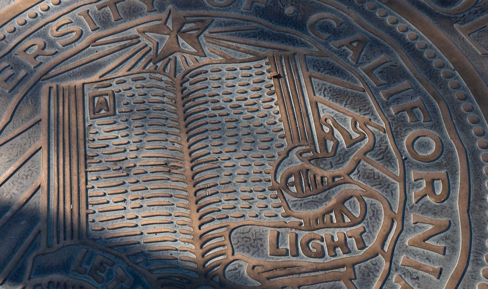 raised detail on the university of california seal