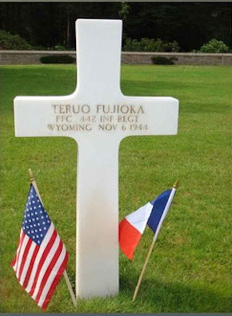 Ted’s grave at the U.S. Army cemetery at Epinal, France.