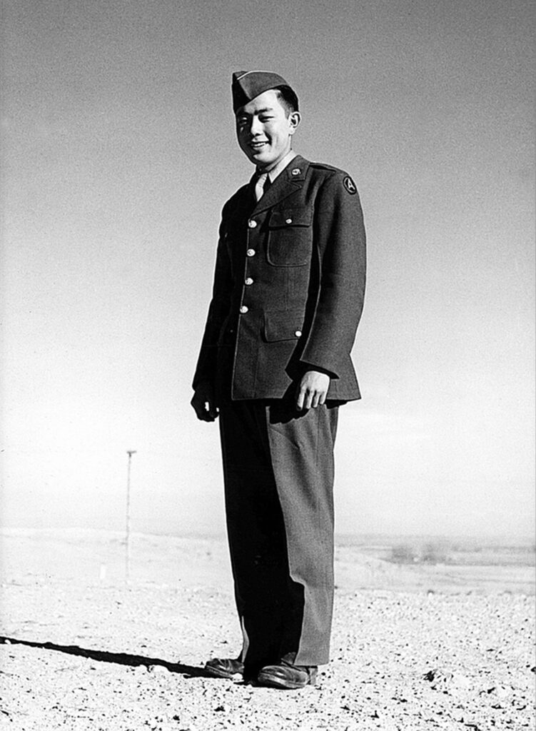 Ted standing in uniform