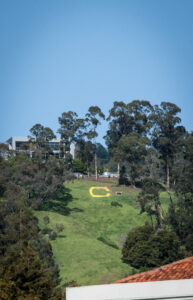 A view of the Big "C" on the hills of Berkeley. 