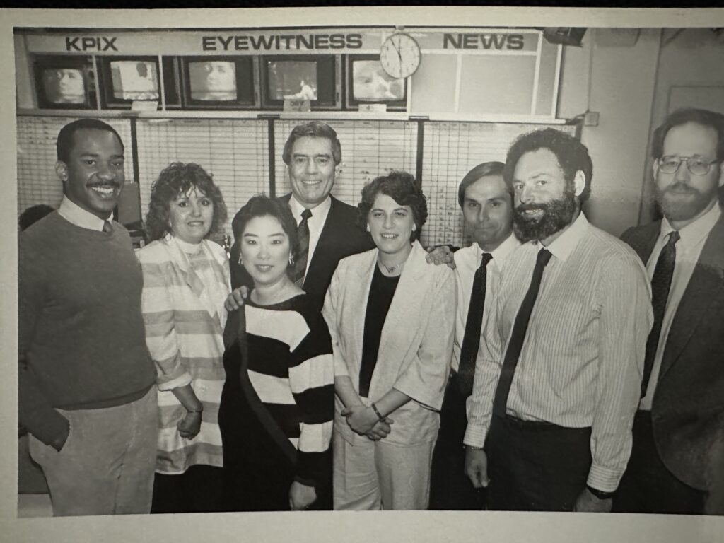 Dianne Fukami in 1985 in the KPIX newsroom. 