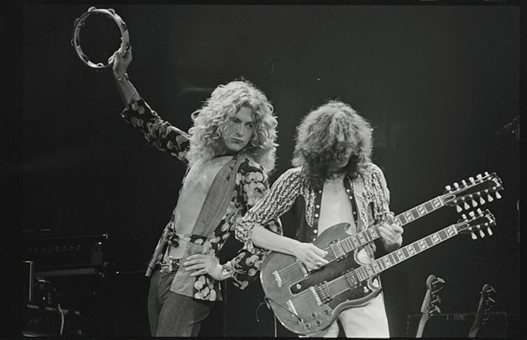 Robert Plant and Jimmy Page of Led Zeppelin 