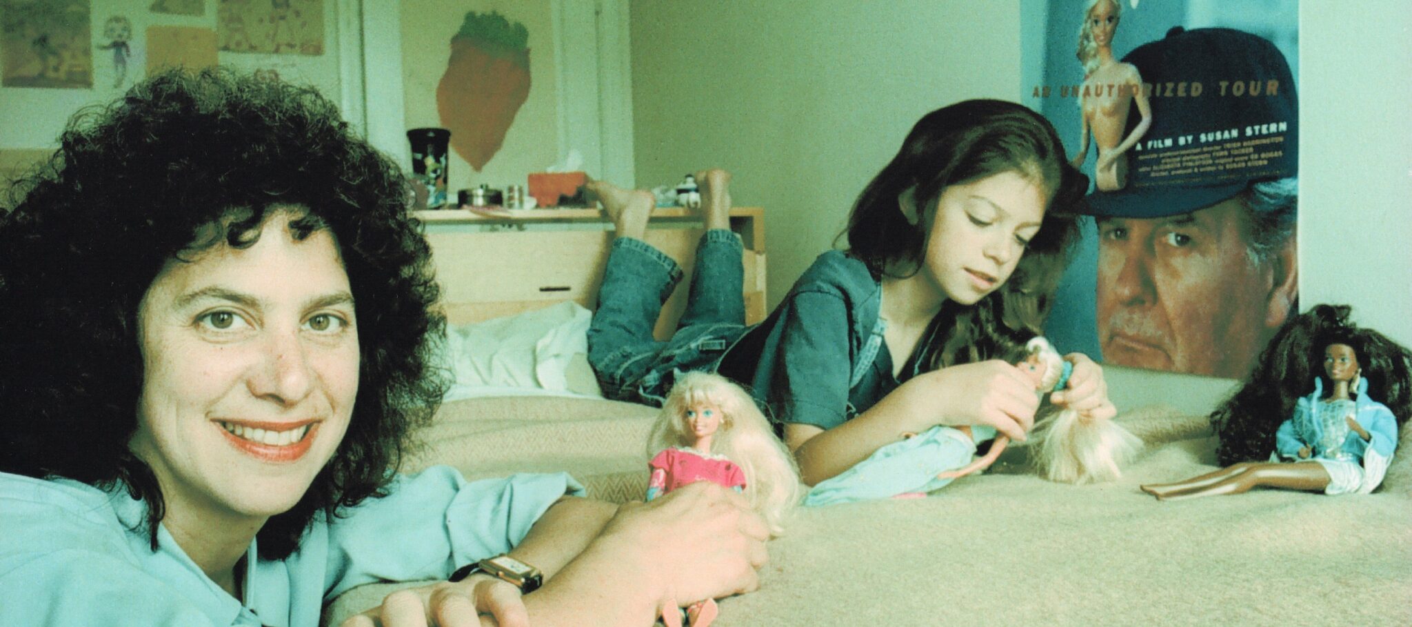 Susan and her daughter, Nora, playing with Barbies