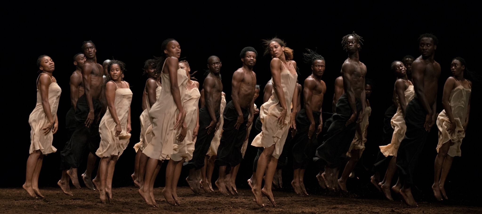 Cal Performances presents the Bay Area premiere of Pina Bausch's The Rite of Spring performed by dancers from 14 African countries, February 16-18, 2024, at Zellerbach Hall.