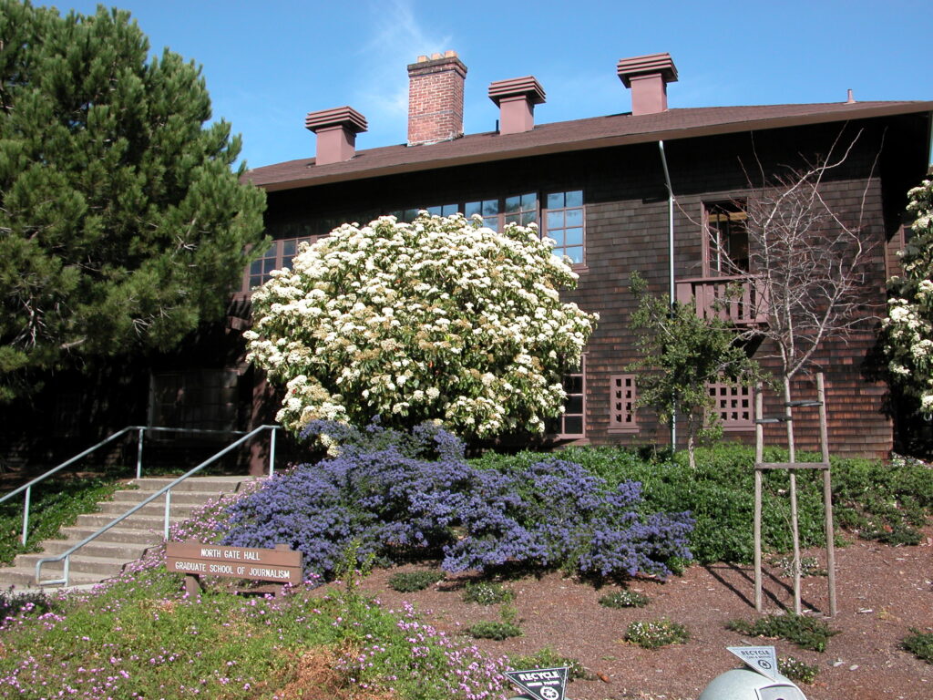 A view of North Gate Hall at UC Berkeley. 