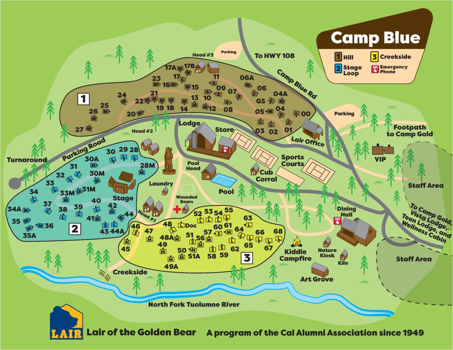 Camp Blue Map