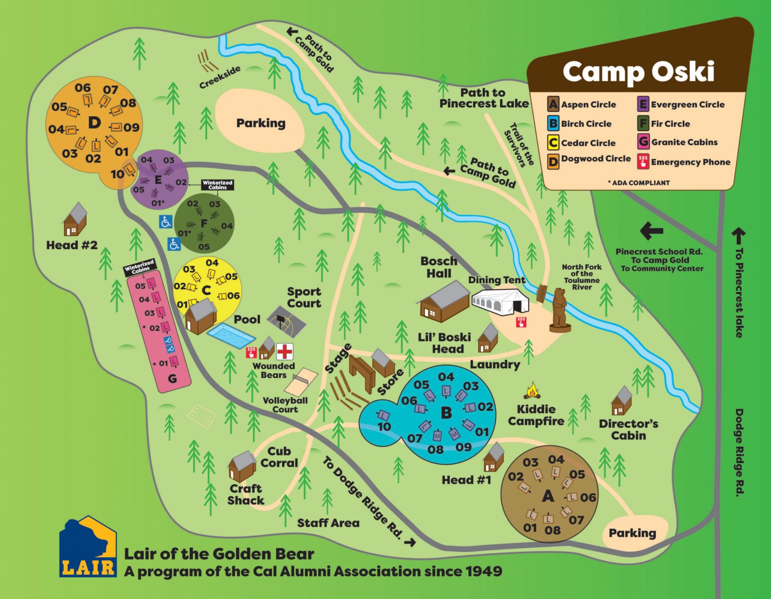 Camp Oski Map