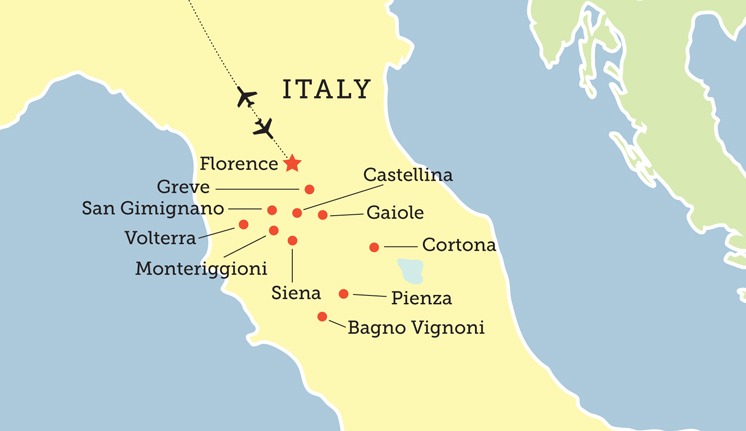 map of tour destinations