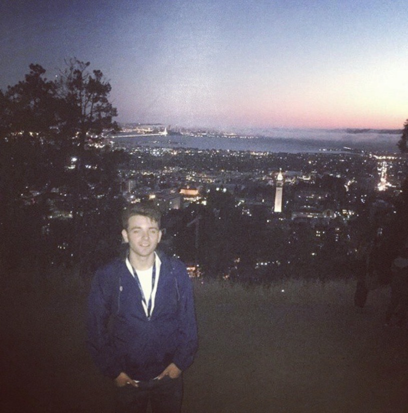 Jason Bircea at the top of the Big C hill in 2015, shortly after transferring to UC Berkeley.