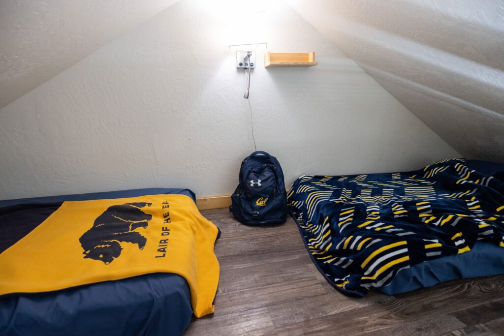 two twin mattresses covered in cal spirit bedding