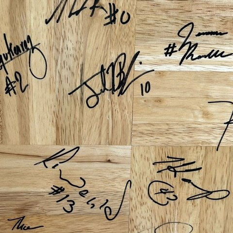 signed wood of harmon gymnasium